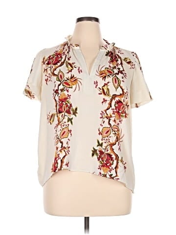 Rose + Olive Short Sleeve Blouse (view 1)