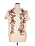 Rose + Olive 100% Polyester Floral Ivory Short Sleeve Blouse Size XL - photo 1
