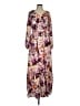 Express 100% Polyester Floral Purple Casual Dress Size M - photo 1