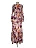 Express 100% Polyester Floral Purple Casual Dress Size M - photo 2