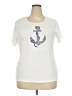 Karen Scott Ivory Short Sleeve Top Size 2X - photo 1