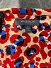 Madison 100% Polyester Animal Print Red Long Sleeve Blouse Size S - photo 7