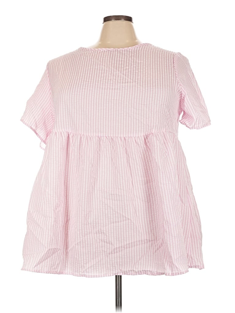 Pre-owned Emery Rose Short Sleeve Blouse In Pink