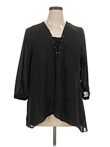 Roz & Ali 3/4 Sleeve Blouse (view 1)