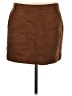 Hinge 100% Polyester Solid Brown Faux Leather Skirt Size M - photo 1