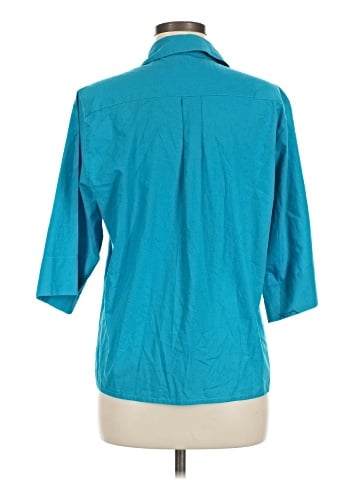 Diane von Furstenberg 3/4 Sleeve Button-Down Shirt (view 2)