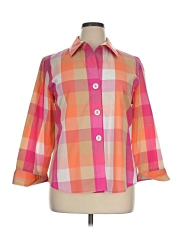 Foxcroft 3/4 Sleeve Button-Down Shirt (view 1)