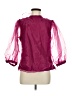 CeCe 100% Polyester Burgundy 3/4 Sleeve Blouse Size M - photo 1