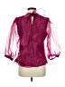CeCe 100% Polyester Burgundy 3/4 Sleeve Blouse Size M - photo 2
