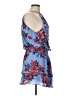 Parker 100% Polyester Floral Blue Cocktail Dress Size L - photo 4
