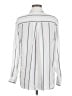 Grayson 100% Lyocell Stripes Silver Long Sleeve Blouse Size Med (3) - photo 2