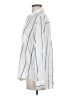 Grayson 100% Lyocell Stripes Silver Long Sleeve Blouse Size Med (3) - photo 5