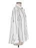 Grayson 100% Lyocell Stripes Silver Long Sleeve Blouse Size Med (3) - photo 4