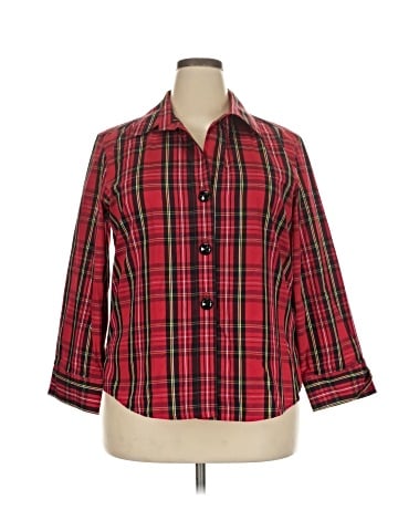 Foxcroft 3/4 Sleeve Button-Down Shirt (view 1)