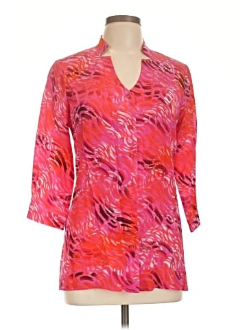 Leggiadro 3/4 Sleeve Silk Top (view 1)