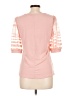 NY Collection Pink 3/4 Sleeve Top Size L - photo 2