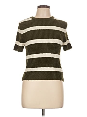 Madewell Boucl&eacute;-Knit Crewneck Sweater Tee in Stripe (view 1)