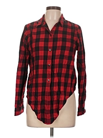 Madewell Flannel Tie-Front Shirt in Buffalo Check (view 1)