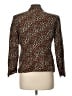 Kasper 100% Silk Animal Print Brown Silk Blazer Size 12 Petite - photo 2