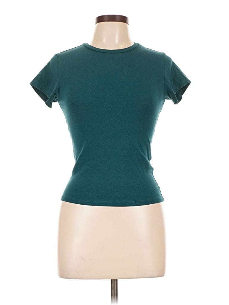 Pre-owned Cotton On Short Sleeve Turtleneck In Teal