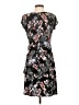 Connected Apparel Print Black Casual Dress Size 4 - photo 2
