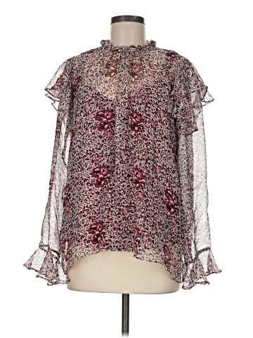 Shoshanna Long Sleeve Silk Top (view 1)