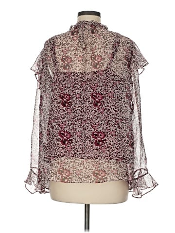 Shoshanna Long Sleeve Silk Top (view 2)