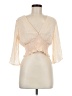 Lulus 100% Polyester Ivory 3/4 Sleeve Blouse Size M - photo 1