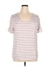 Green Envelope Stripes Gray Short Sleeve T-Shirt Size 1X - photo 1