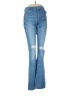 Express Hearts Blue Jeans Size 6 - photo 1