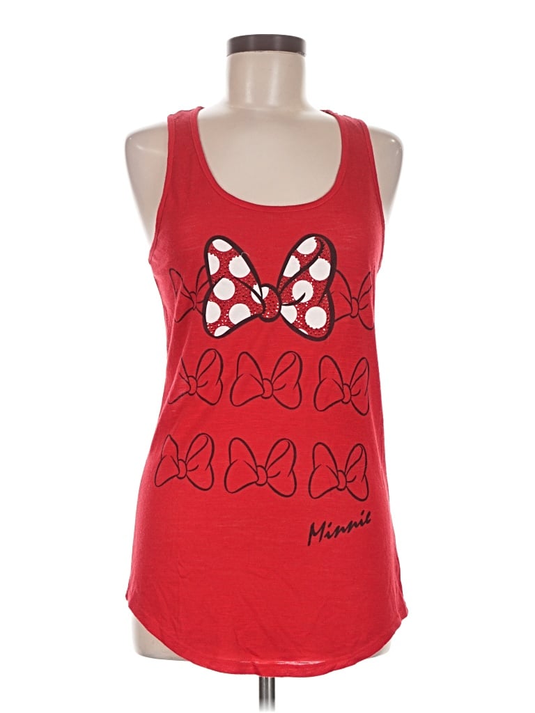 Pre-owned Disney Parks Tank Top Red Halter Neckline Tops