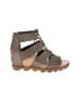 Sorel 100% Leather Gray Wedges Size 10 - photo 1