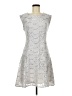 J. Taylor Metallic Silver Cocktail Dress Size 8 - photo 1