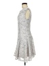 J. Taylor Metallic Silver Cocktail Dress Size 8 - photo 5