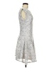 J. Taylor Metallic Silver Cocktail Dress Size 8 - photo 4