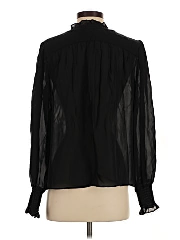 Parker Long Sleeve Silk Top (view 2)