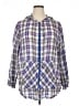 Torrid 100% Cotton Plaid Silver Windbreaker Size 2X Plus (2) - photo 1