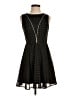 Express 100% Polyester Houndstooth Black Cocktail Dress Size 2 - photo 1
