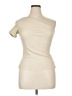 Helmut Lang 100% Leather Ivory Short Sleeve Top Size L - photo 1