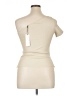 Helmut Lang 100% Leather Ivory Short Sleeve Top Size L - photo 2