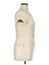 Helmut Lang 100% Leather Ivory Short Sleeve Top Size L - photo 4