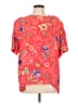 Jaclyn Smith 100% Rayon Floral Red Short Sleeve Blouse Size XL - photo 1