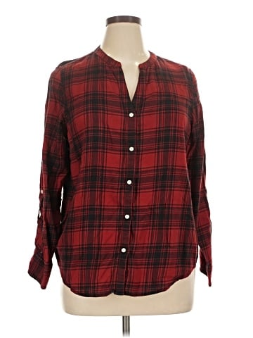CALVIN KLEIN JEANS Long Sleeve Button-Down Shirt (view 1)
