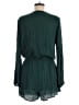 Just Fab 100% Polyester Solid Green Romper Size M - photo 2