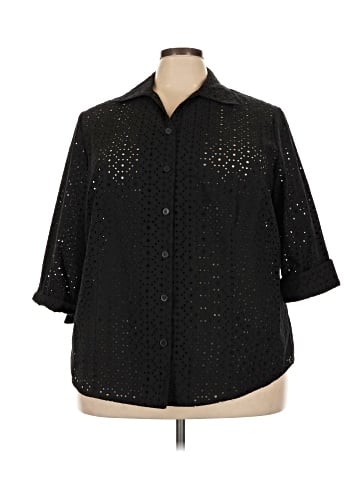 Allison Daley 3/4 Sleeve Button-Down Shirt (view 1)