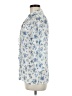 Indigo Rose Floral Blue Ivory 3/4 Sleeve Blouse Size M - photo 5