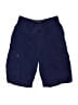 Lands' End 100% Cotton Solid Blue Cargo Shorts Size 10 - 12 - photo 1