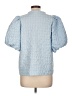 Glam 100% Polyester Blue 3/4 Sleeve Blouse Size L - photo 2
