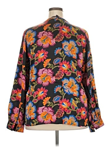 Johnny Was Long Sleeve Silk Top (view 2)