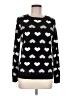 Charter Club Hearts Black Pullover Sweater Size M - photo 1